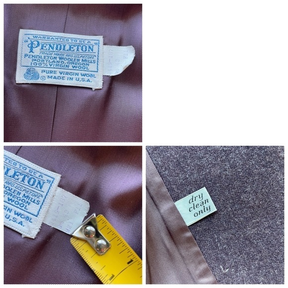 Pendleton Wool Blazer Jacket Purple Size 16 XL Mock Neck Business Office formal - Picture 6 of 10